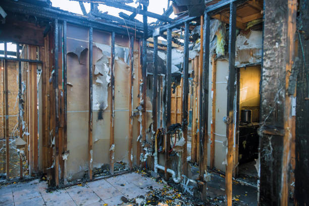 Professional Emergency Fire Cleanup technician working in Rosemount, OH